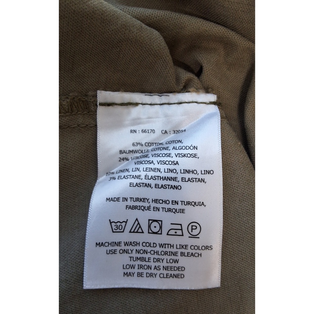 Anthropologie Camo Button Front Mini Skirt Green Brown Utility Size 12R Utility - Picture 8 of 8